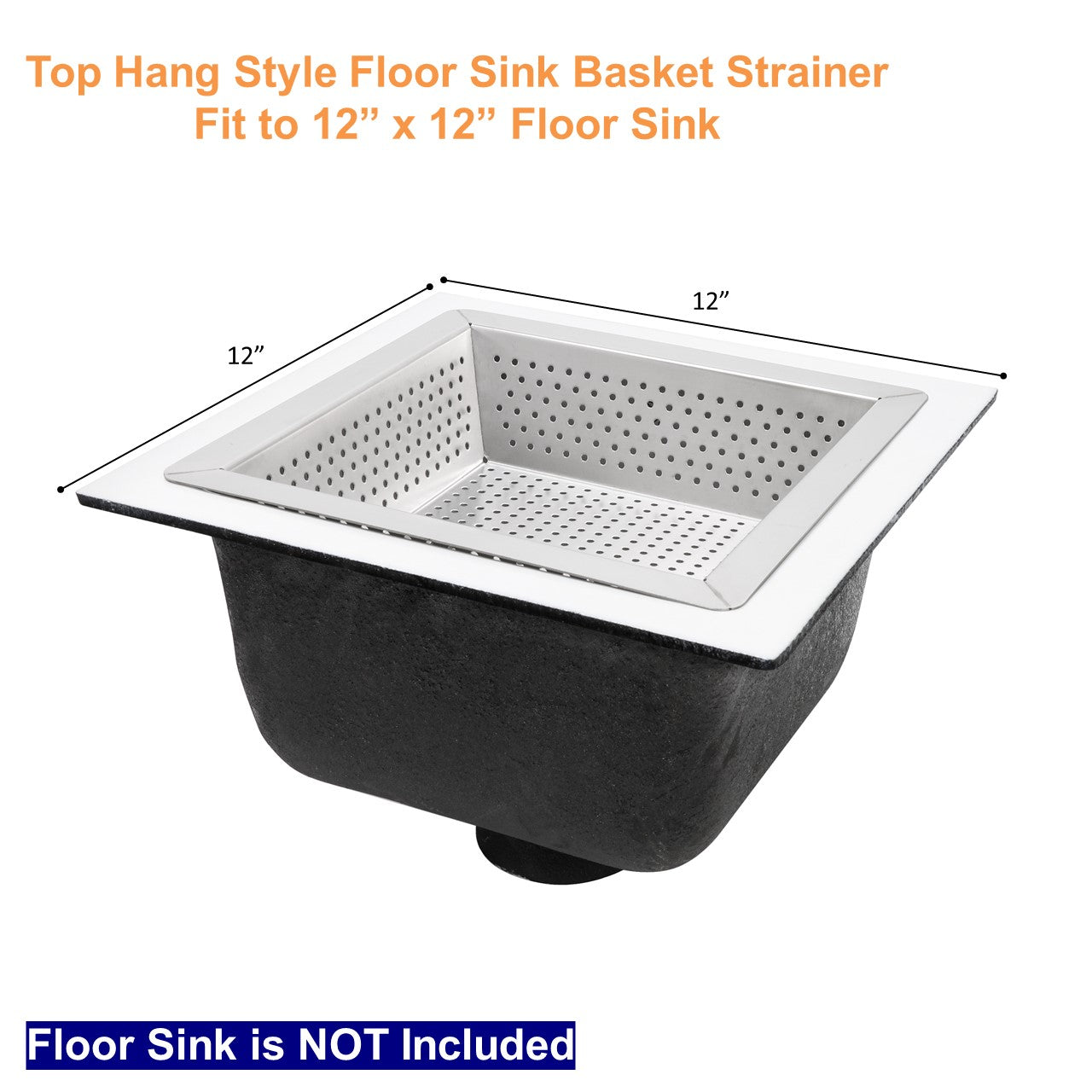 Leyso Stainless Steel Floor Sink Top Hang Basket Strainer Sink Drain C