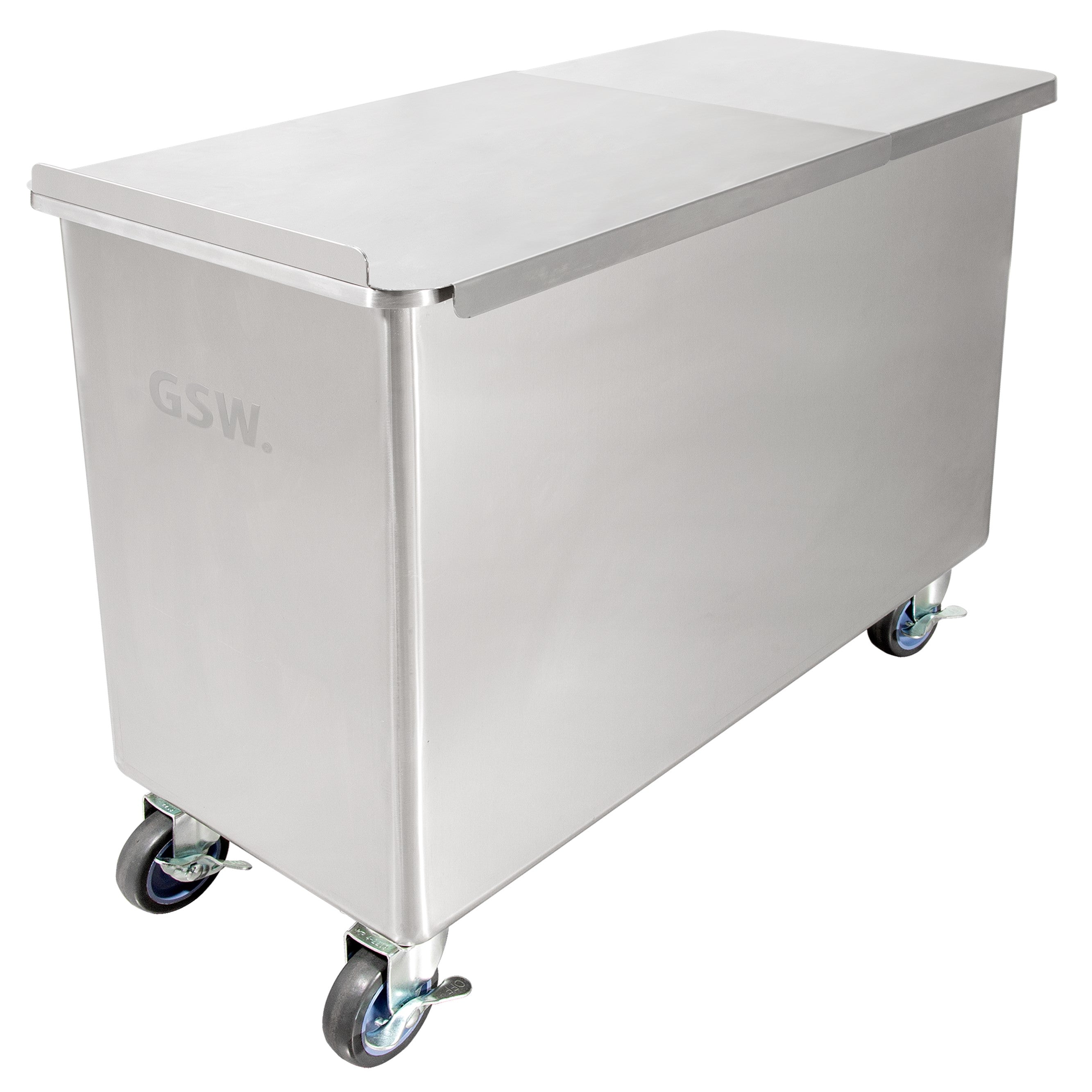 GSW DN-FB84 Commercial Stainless Steel Flour Bin with 2 Sliding Lids Storage Container (84 QT)