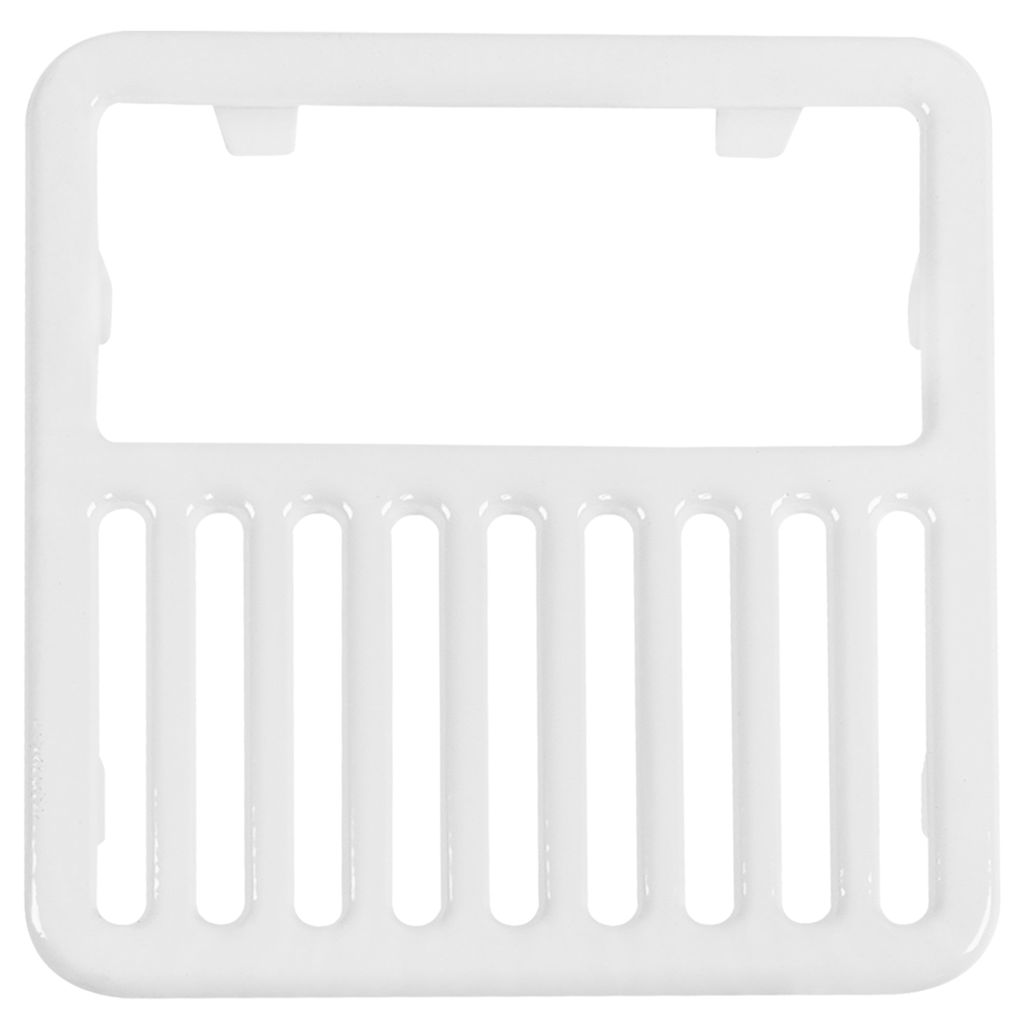 GSW FS-T1/2 Cast Iron Porcelain Floor Sink Top Grate with Ceramic Surface, 9-⅜” x 9-⅜” x 1-¼” - Perfect for Restaurant, Bar, Buffet (1/2 Size)