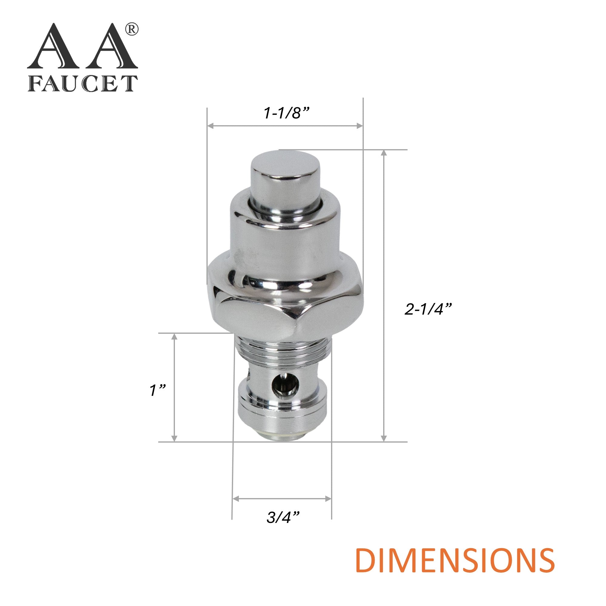 AA Faucet AA-907G Replacement Part Self-Closing Valve for AA-202G & AA-203G Foot and Knee Operating Valves