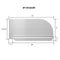 GSW SP-SH1810R Stainless Steel Insert Type Splash Guard for Compartment Sinks (22" L x 11" H Right)