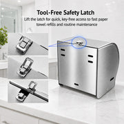 GSW BX-MR8 Wall Mount Stainless Steel Manual Roll Paper Towel Dispenser