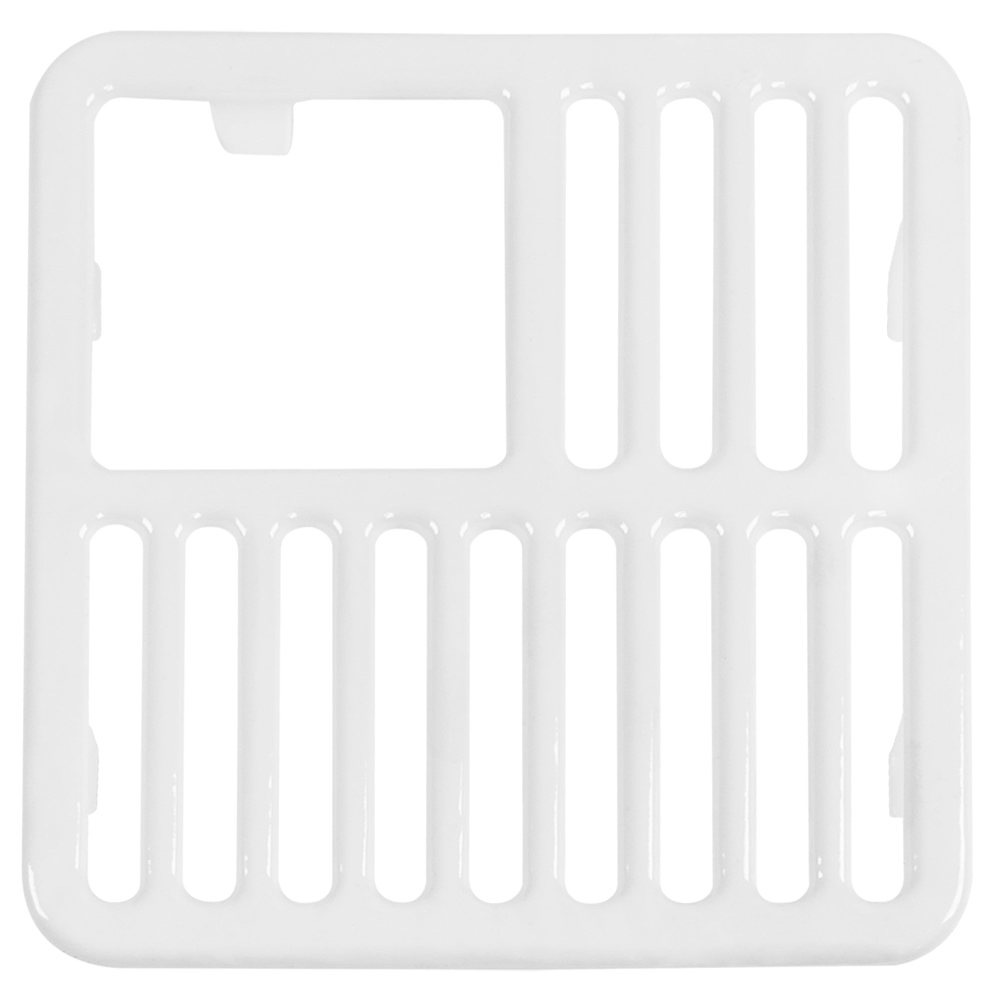 GSW FS-T3/4 Cast Iron Porcelain Floor Sink Top Grate with Ceramic Surface, 9-⅜” x 9-⅜” x 1-¼” - Perfect for Restaurant, Bar, Buffet (¾ Size)