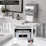 GSW BX-MR8 Wall Mount Stainless Steel Manual Roll Paper Towel Dispenser