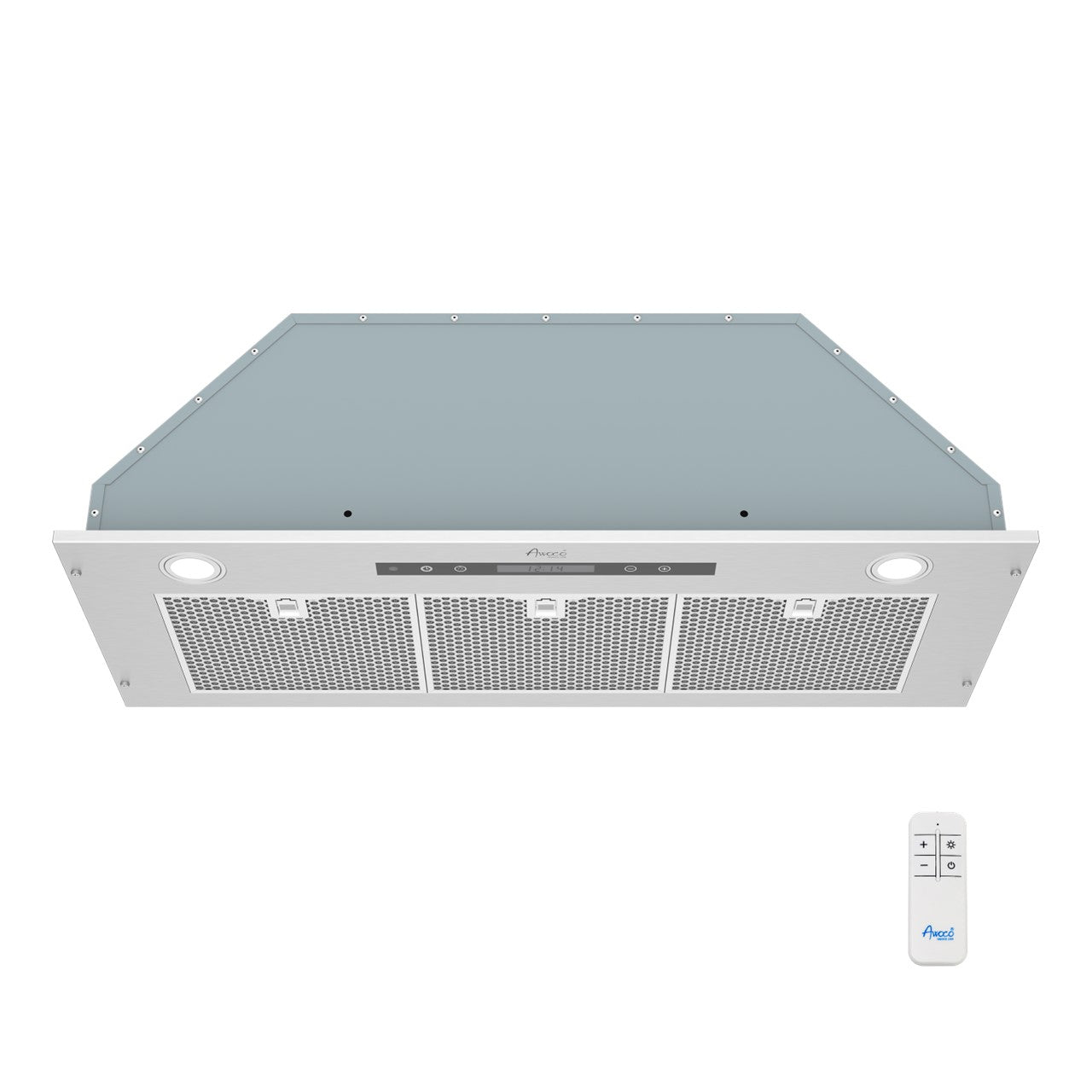 Awoco RH-BQ-R36 14-1/2”D Built-in/Insert Stainless Steel Range Hood, 4-Speed, 650 CFM, LED Lights, Baffle Filters for Wood Hood (R36")