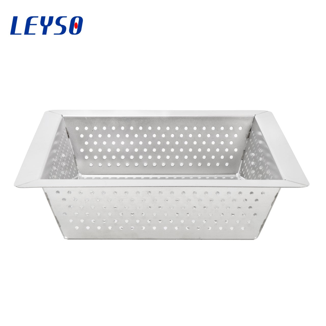 Leyso Stainless Steel Floor Sink Top Hang Basket Strainer Sink Drain Cover 10” x 10” x 2-1/2” for Kitchen, Restaurant, Bar, Buffet