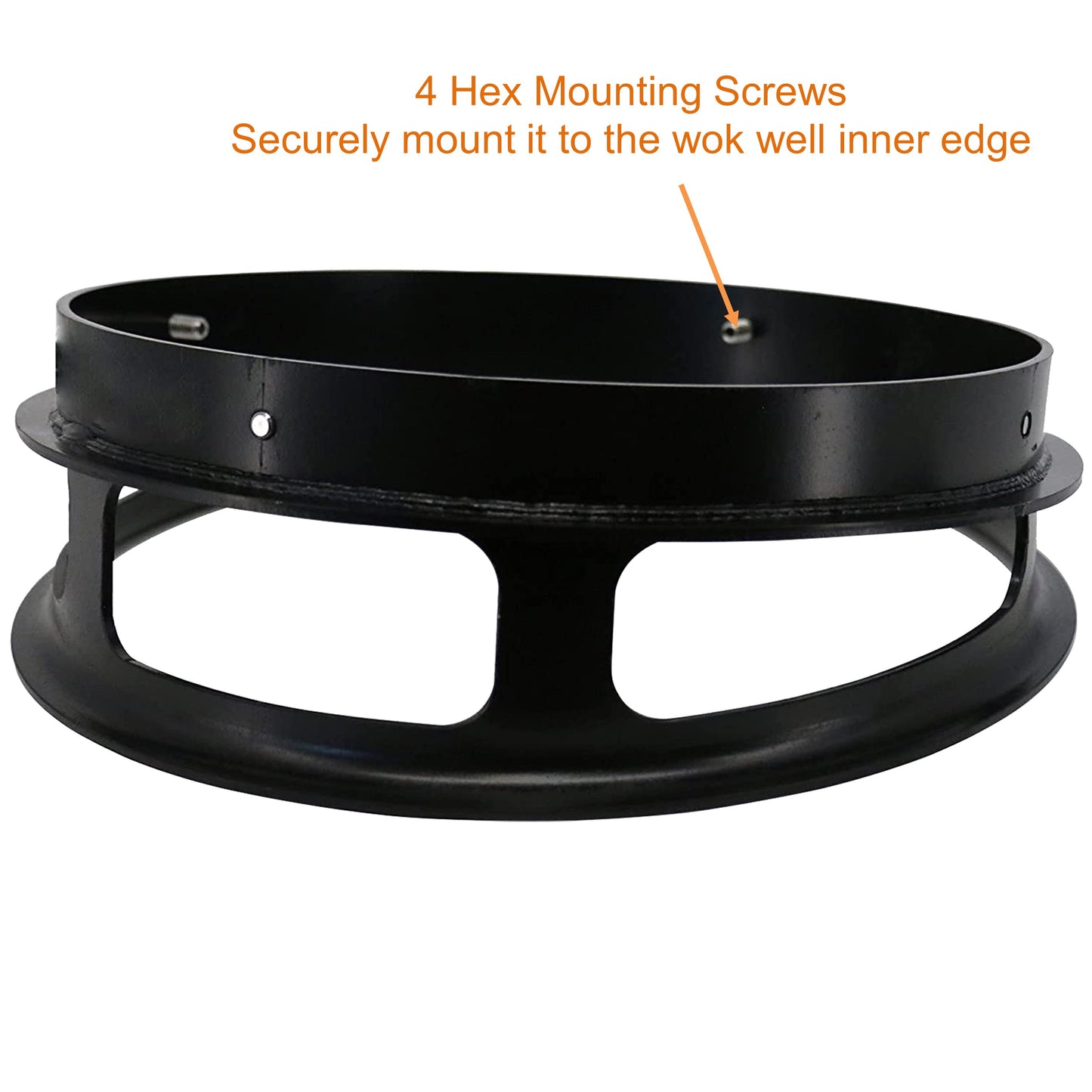 Leyso 16” Diameter 3 Opening Steel Rim to Replace the Worn Out Wok Ring for Chinese Wok Range