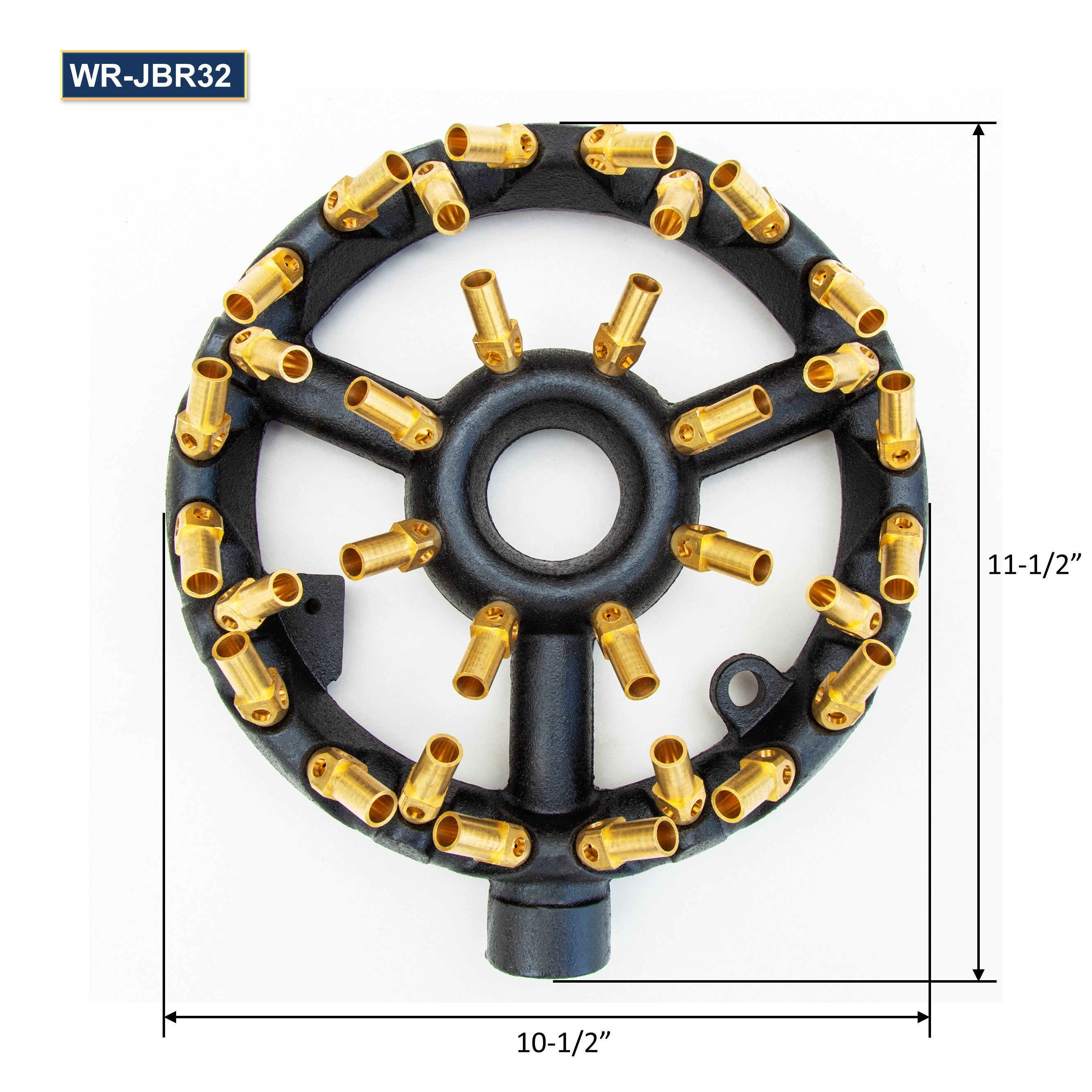 GSW WR-JBR32 Chinese Wok Range 32 Tips Jet Burner, Copper Tips, Cast Iron Body