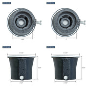 GSW WR-RB3 Three Rings Burner with 2 Air Shutters, 1-1/2” Pipe 90,000 BTU/HR, Fitting for Stock Pot and Wok Ranges