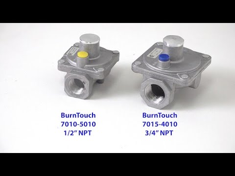 BurnTouch Gas Regulator 7015-4010 1/2 PSIG 3/4" NPT Natural Gas and Liquid Propane NAT 4" - LPG 10" WC