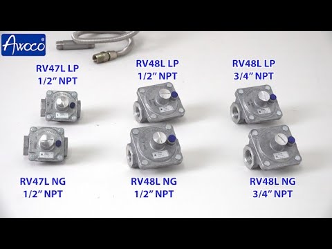Maxitrol RV47L Liquid Propane Gas Pressure Regulator, 1/2" FPT Thread, 13/16" In and Out Opening, 1/2 PSIG In, 6" - 10" WC Out