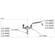 Pre-Rinse Unit Spray Faucet Parts, Add-On Faucet & Valves, Choose from 15 Options