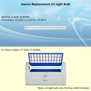 Awoco PL 36W BL Fluorescent UV Light Bulb for Wall Mount Sticky Fly Trap Lamp FT-1E36