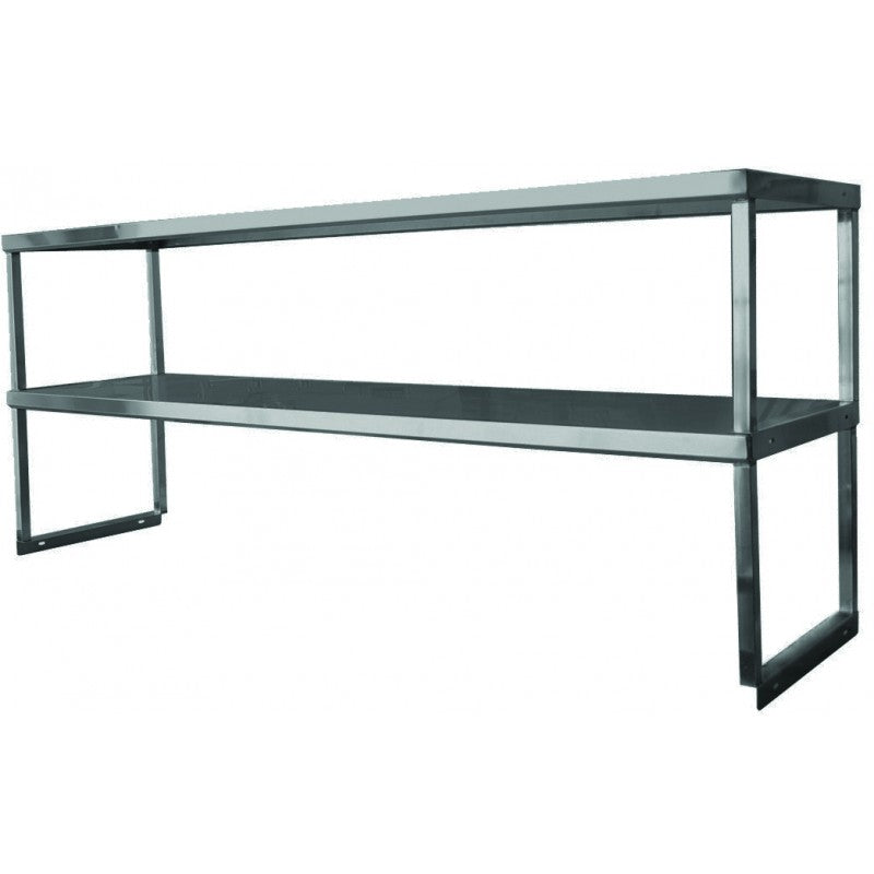 GSW DS-1860 Stainless Steel Heavy Duty Standard Double Over Shelf (18"D x 60"W x 30"H)