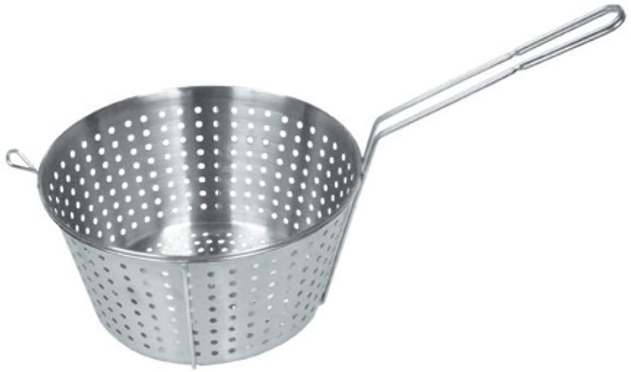 GSW STR-A11 Stainless Steel Round Vegetable Basket with A Hook (17”L x 11”W x 7”H)