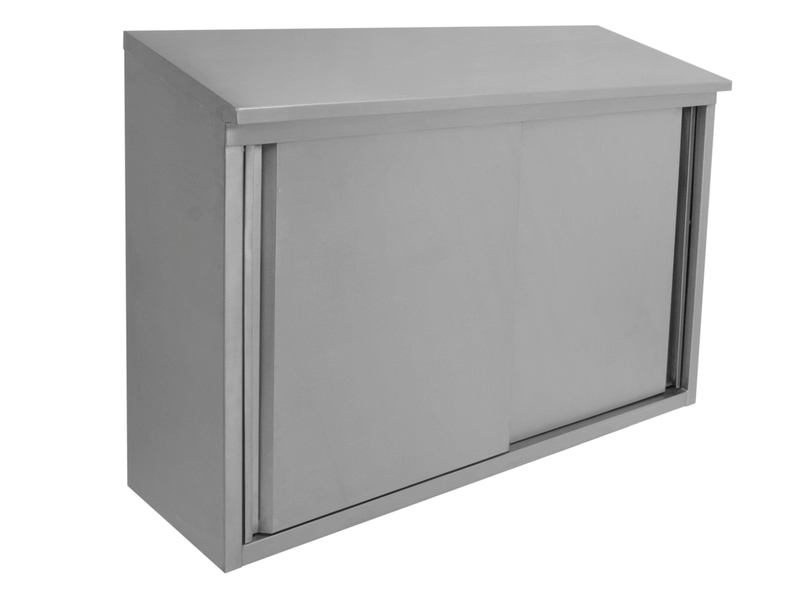 GSW Stainless Steel Slope Top Wall Cabinet with Sliding Door 15"(W) x 72"(L) x 35"(H)