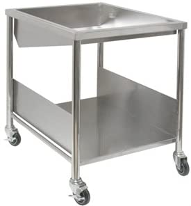 Allstrong Heavy Duty Stainless Steel Donut Table with Bottom Basket, Glazing Dipper, Sugar Pan and Cover (34"W x 28"L x 36"H)