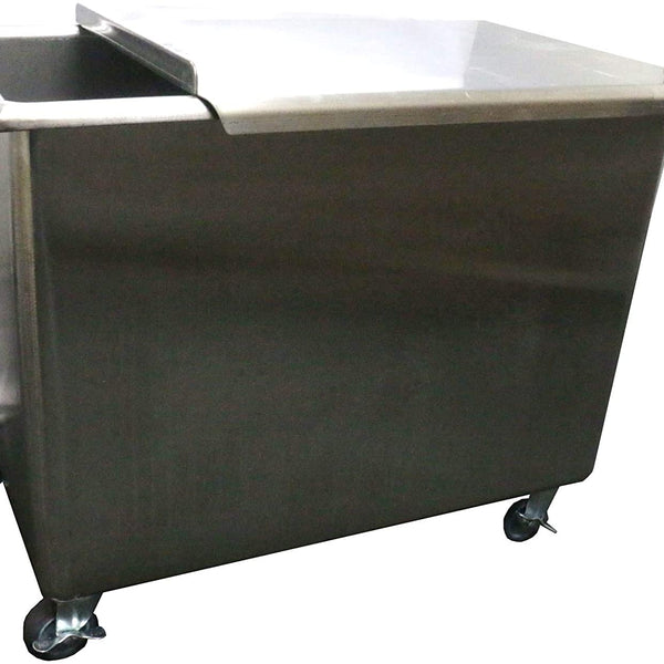 GSW Stainless Steel Commercial Flour Container with One Sliding Cover