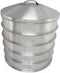 Leyso 5 Aluminum Steam Rack with 1 Steam Cap Set, 20" D x 3-1/2" H - Great for Dim Sum, Vegetables, Meat and Fish (6 Piece Set)