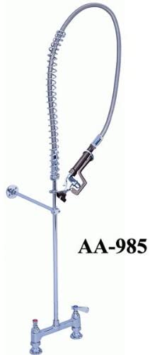 AA Faucet 8" Deck Mount Heavy Duty Pre-Rinse NO Lead Faucet, NSF Approved (AA-985G)