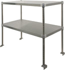 GSW DS-1672 Stainless Steel Adjustable Double Over-Shelf (16"D x 72-3/4"W x 36"H)