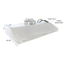 Awoco RH-SP08-N30 Powerful Quiet Split Series 5" High Stainless Steel Under Cabinet 4 Speeds 1000CFM Range Hood with 2 LED Lights, 8" Round Top Vent - 30" Width HOOD + BLOWER (30"W 8" Split)