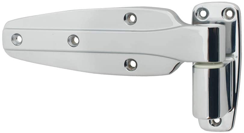 Kason 1245 Series Chrome Reversible Cam-Lift Hinge for Freezer/Cooler/Refrigerator (Select Offset from Flush to 2")