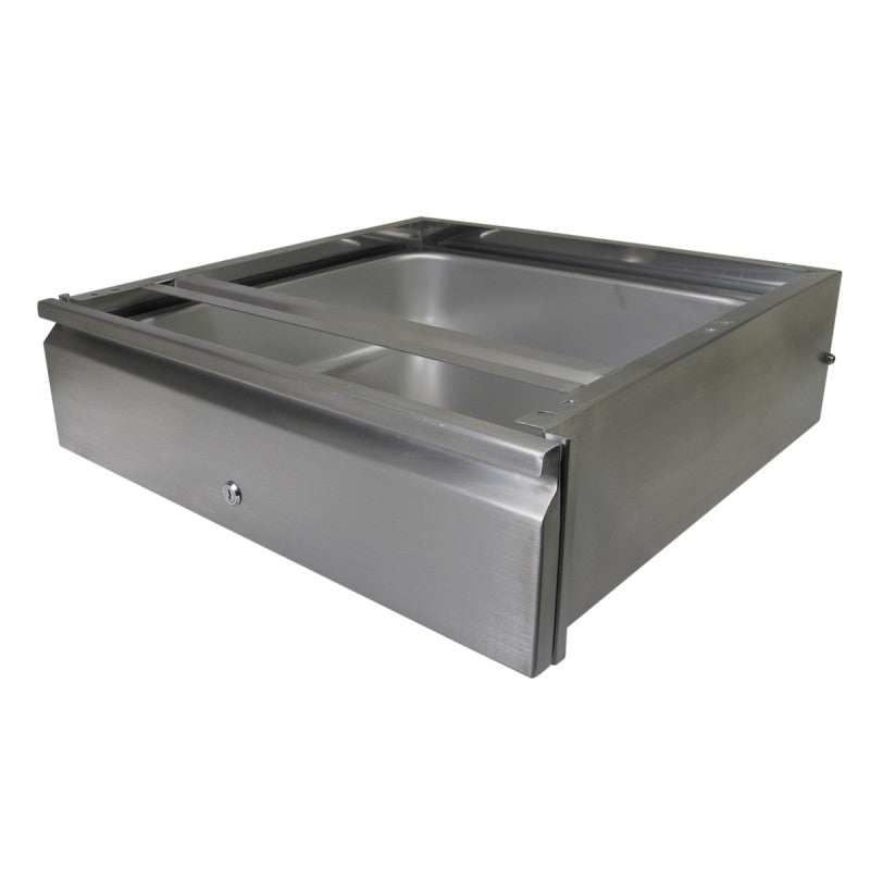 GSW DA-2020L Stainless Steel Heavy Duty Table Drawer with Lock (25-1/16"W x 22-15/16"L x 6-7/8"H)