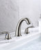 AA Faucet 3 Hole Widespread, Dual Handle, Brushed Nickel Stainless Steel Bathroom Faucet.