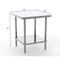 GSW Commercial Grade Flat Top Work Table with Stainless Steel Top, Galvanized Undershelf & Legs, Adjustable Bullet Feet, Perfect for Restaurant, Home, Office, Kitchen or Garage, NSF Approved (24"D x 30"L x 35"H)