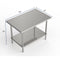 GSW Commercial Grade Flat Top Work Table with Stainless Steel Top, Galvanized Undershelf & Legs, Adjustable Bullet Feet, Perfect for Restaurant, Home, Office, Kitchen or Garage, NSF Approved (24"D x 60"L x 35"H)