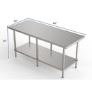 GSW Commercial Grade Flat Top Work Table with All Stainless Steel Top, Undershelf & Legs, Adjustable Bullet Feet, NSF/ETL Approved to Meet Sanitation Food Service Standard 37 (24"D x 84"L x 35"H)