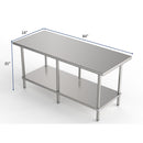 GSW Commercial Grade Flat Top Work Table with Stainless Steel Top, Galvanized Undershelf & Legs, Adjustable Bullet Feet, Perfect for Restaurant, Home, Office, Kitchen or Garage, NSF Approved (24"W x 84"L x 35"H)