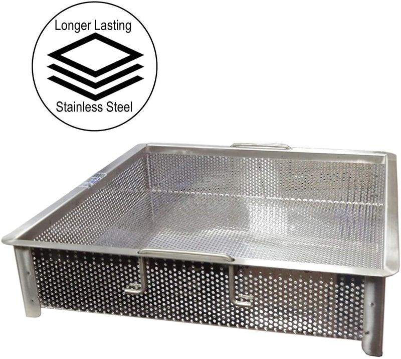 GSW Stainless Steel Compartment ETL Certified Drop-In Sink Drain Basket (24" x 24", Drain Basket)