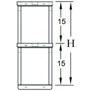 GSW DS-1636 Stainless Steel Heavy Duty Standard Double Over Shelf (16"D x 36"W x 30"H)