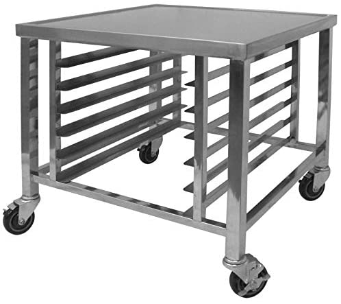 GSW Heavy Duty Pan Rack with Work Top Cart with 6-Inch Swivel Casters (30"L)
