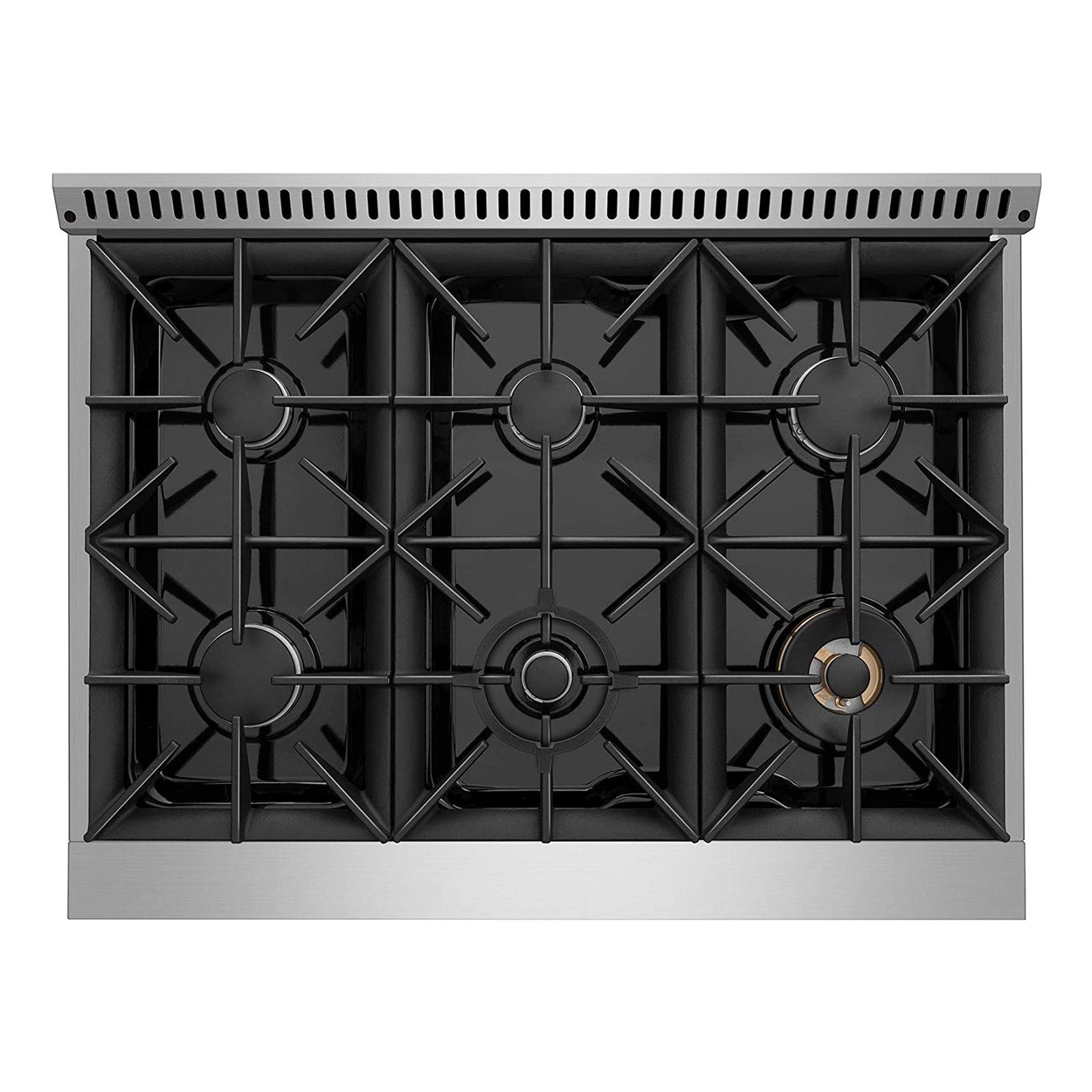 Combo Awoco 36” Freestanding 6 Burners Range with 36'' RH-S10-36E Under Cabinet Range Hood