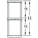 GSW DS-1872 Stainless Steel Heavy Duty Standard Double Over Shelf (18"D x 72"W x 30"H)