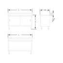 GSW Stainless Steel Cabinet 4" Rear Upturn Work Table w/Sliding Door 30"(W) x 60"(L) x 35"(H)