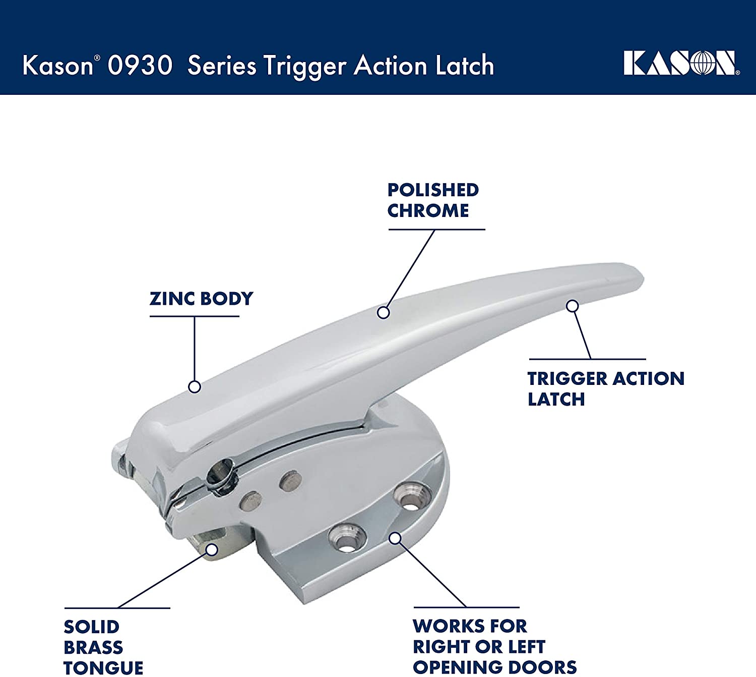 Kason 930 Series Surfacemount Latch (Latch Only)