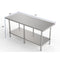GSW Commercial Grade Flat Top Work Table with All Stainless Steel Top, Undershelf & Legs, Adjustable Bullet Feet, NSF/ETL Approved to Meet Sanitation Food Service Standard 37 (24"D x 72"L x 35"H)