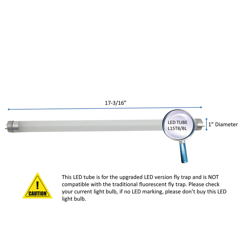 Awoco Replacement LED TUBE L15T8 5 W LED UV Light Bulb for Wall Mount Sticky Fly Trap Lamp FT-3W45-LED