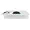 Awoco RH-SP06-R30 Super Quiet Split 5" High Stainless Steel Under Cabinet 4 Speeds 800CFM Range Hood with 2 LED Lights, Rectangular Top Vent - 30" Hood + Blower (30"W 6" Split)