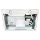 Awoco RH-SP06-R30 Super Quiet Split 5" High Stainless Steel Under Cabinet 4 Speeds 800CFM Range Hood with 2 LED Lights, Rectangular Top Vent - 30" Hood + Blower (30"W 6" Split)
