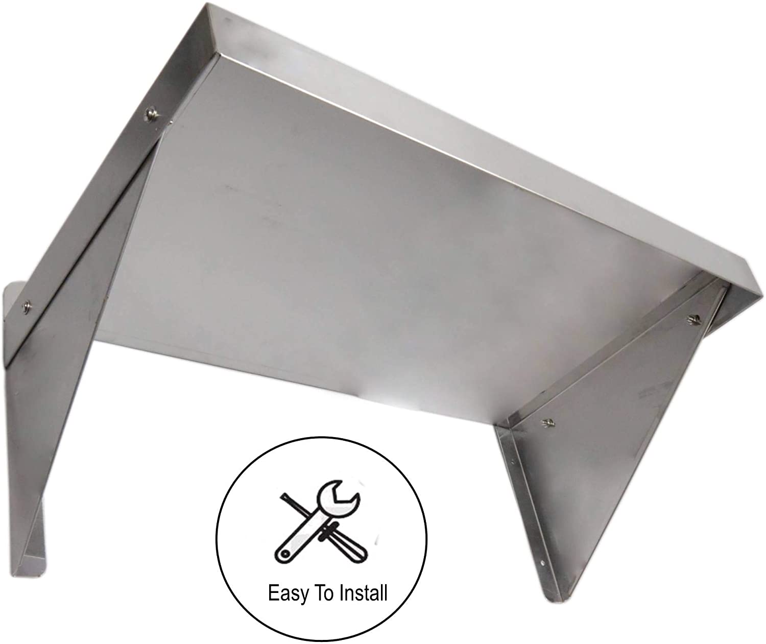GSW Stainless Steel Commercial Wall Mount Shelf Industrial Appliance Equipment, Restaurant, Bar, Home, Kitchen, Laundry, Garage and Utility Room (14" Depth)