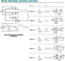 Kason 930 Series Surfacemount Latch (Latch & "C" Strike, 3/4" to 1-1/4" Offset)