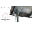 GSW Commercial Grade Flat Top Work Table with Stainless Steel Top, Galvanized Undershelf & Legs, Adjustable Bullet Feet, Perfect for Restaurant, Home, Office, Kitchen or Garage, NSF Approved (24"D x 24"L x 35"H)