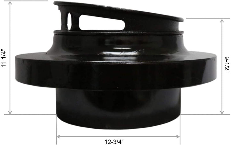 Leyso Chinese Wok Range Adapter/Reducer with 13-Inch Cast Iron Rim - Convert The Large Wok Well to Smaller Size (22" to 13")