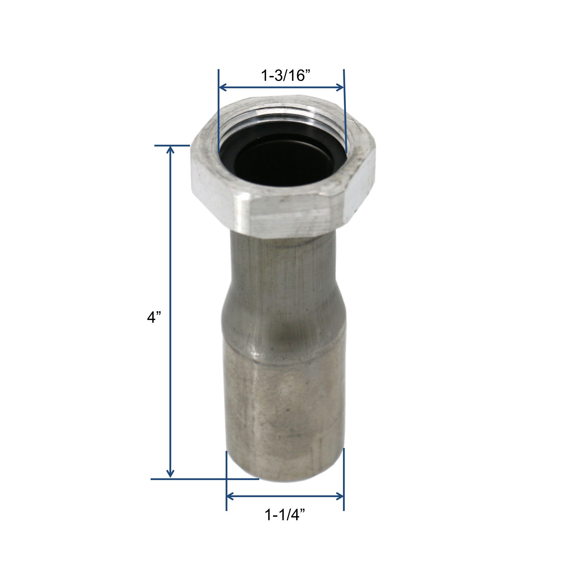 LEYSO Stainless Steel 1" NPS Thread Bar Sink 1-1/2” Drain with Tailpiece for 1-3/8" Sink Opening (5” Combo)