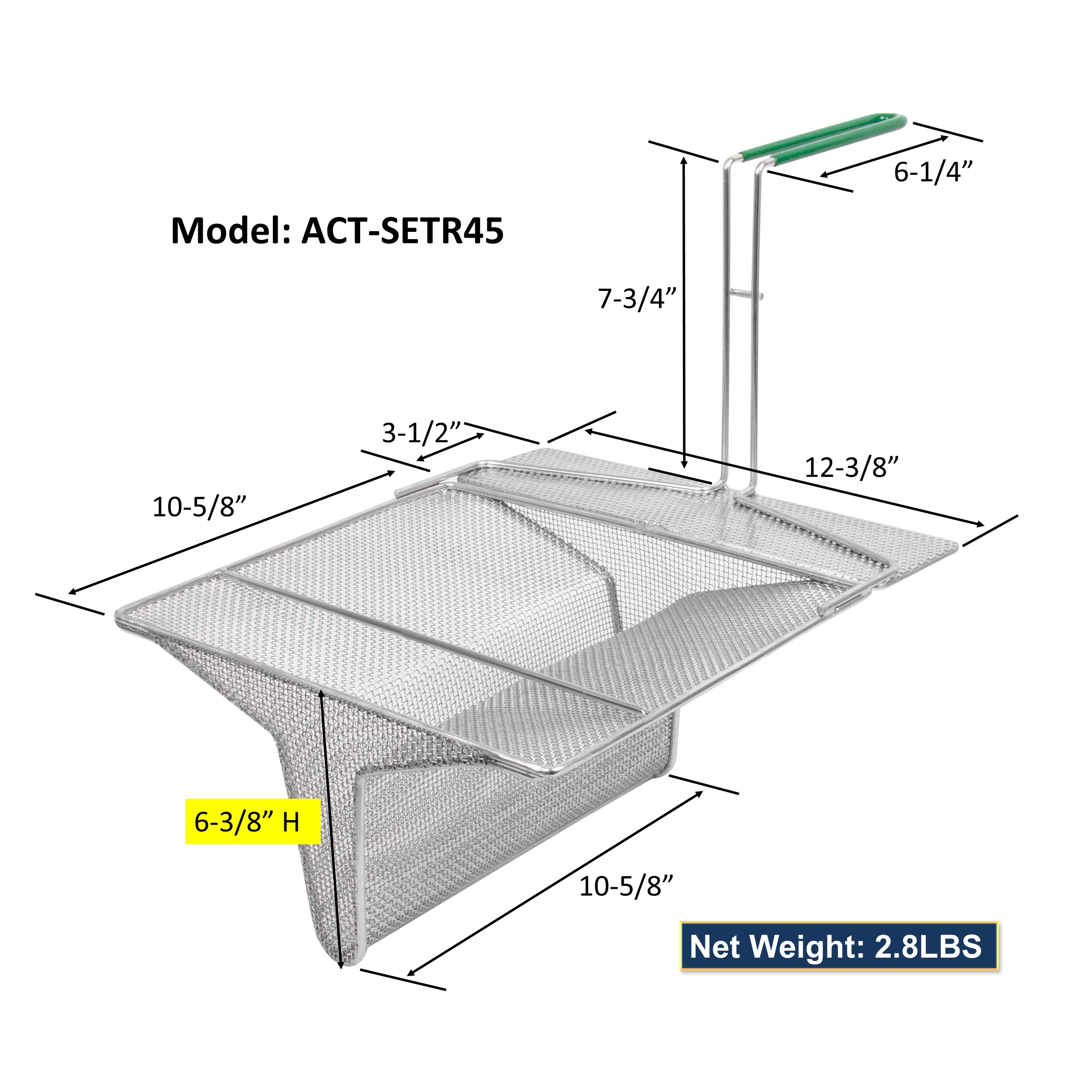 GSW ACT-SETR45 304 Stainless Steel Sediment Tray for Fry Master MJ 45 Gas Fryers (12-3/8”W x 14-1/8”L x 6-3/8”H)